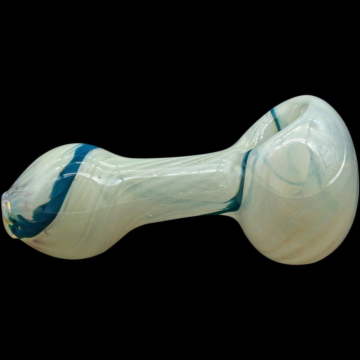 LA Pipes Hand Pipe "Bones" White Color Spoon Pipe