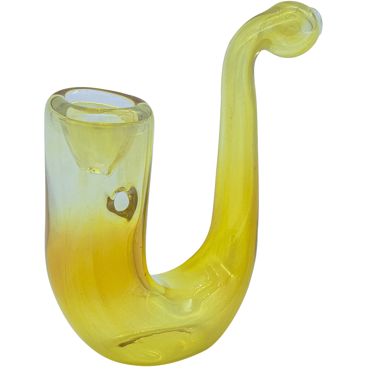 LA Pipes Hand Pipe "Calabash" Fumed Glass Sherlock