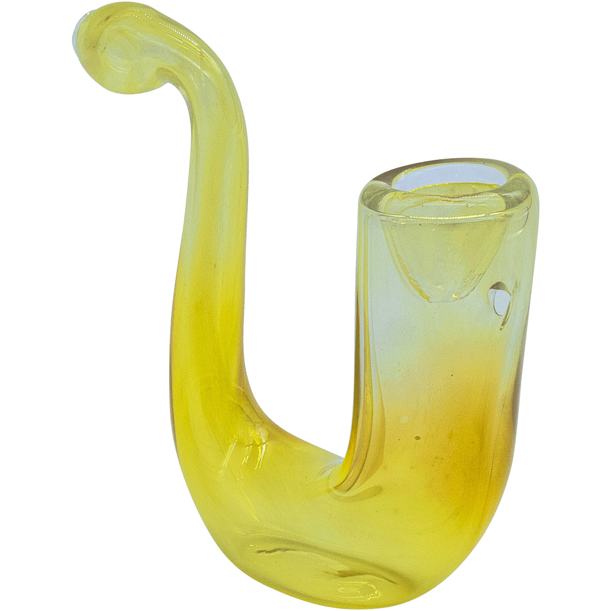 LA Pipes Hand Pipe "Calabash" Fumed Glass Sherlock