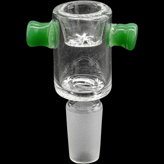 Rupert's Drop Smoking Accessory GREEN Honeycomb Cylinder Bowl with Handles