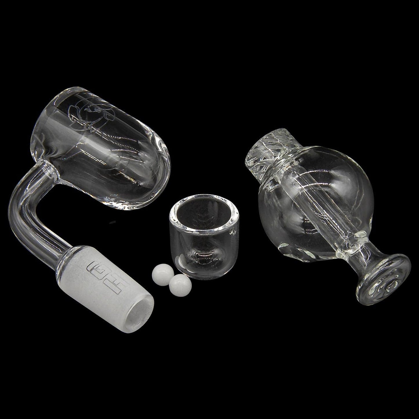 Glasshouse Smoking Accessory Glasshouse "Ice Set" Rounded Base 25m Concave Flattop Full Quartz Kit