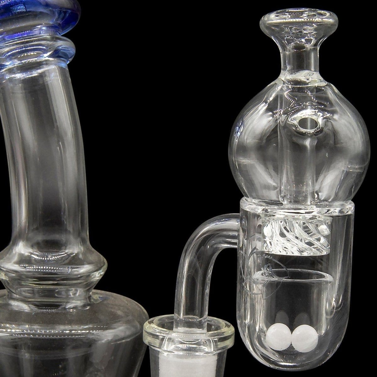 Glasshouse Smoking Accessory Glasshouse "Ice Set" Rounded Base 25m Concave Flattop Full Quartz Kit