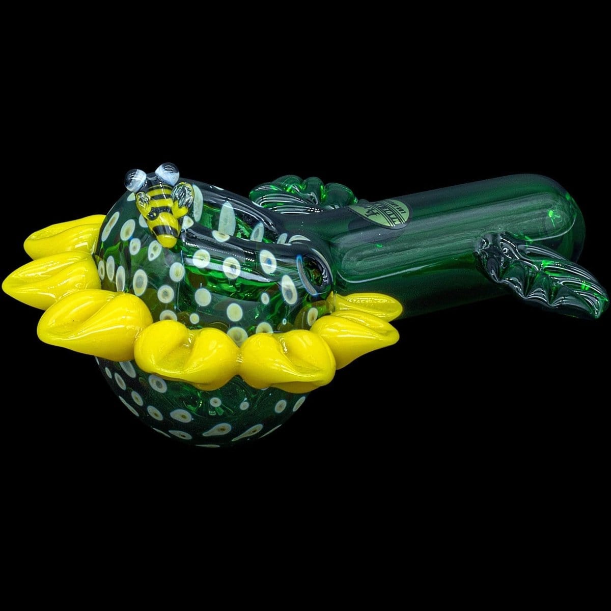 LA Pipes Hand Pipe "Sunny Sunflowers" Glass Pipe