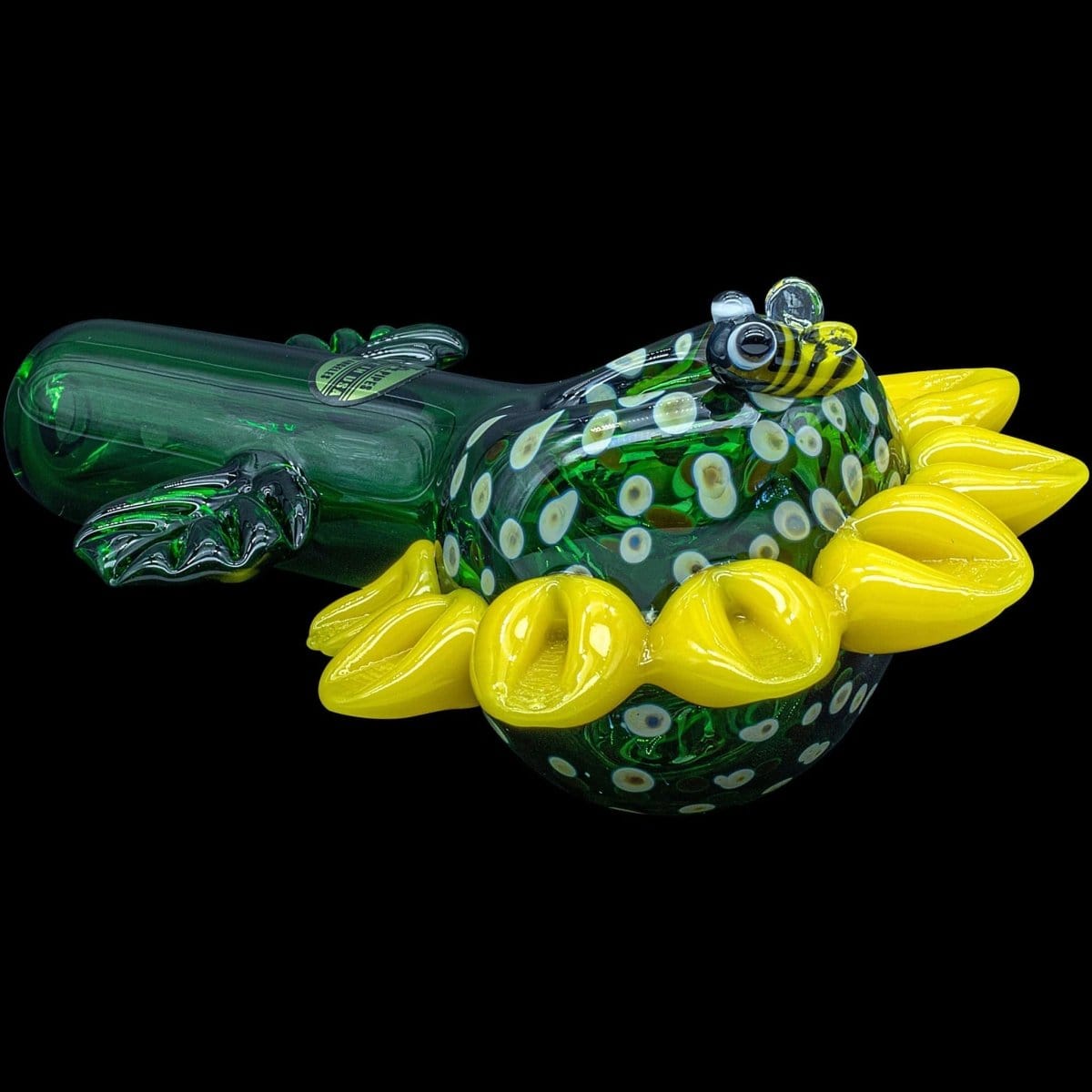 LA Pipes Hand Pipe "Sunny Sunflowers" Glass Pipe