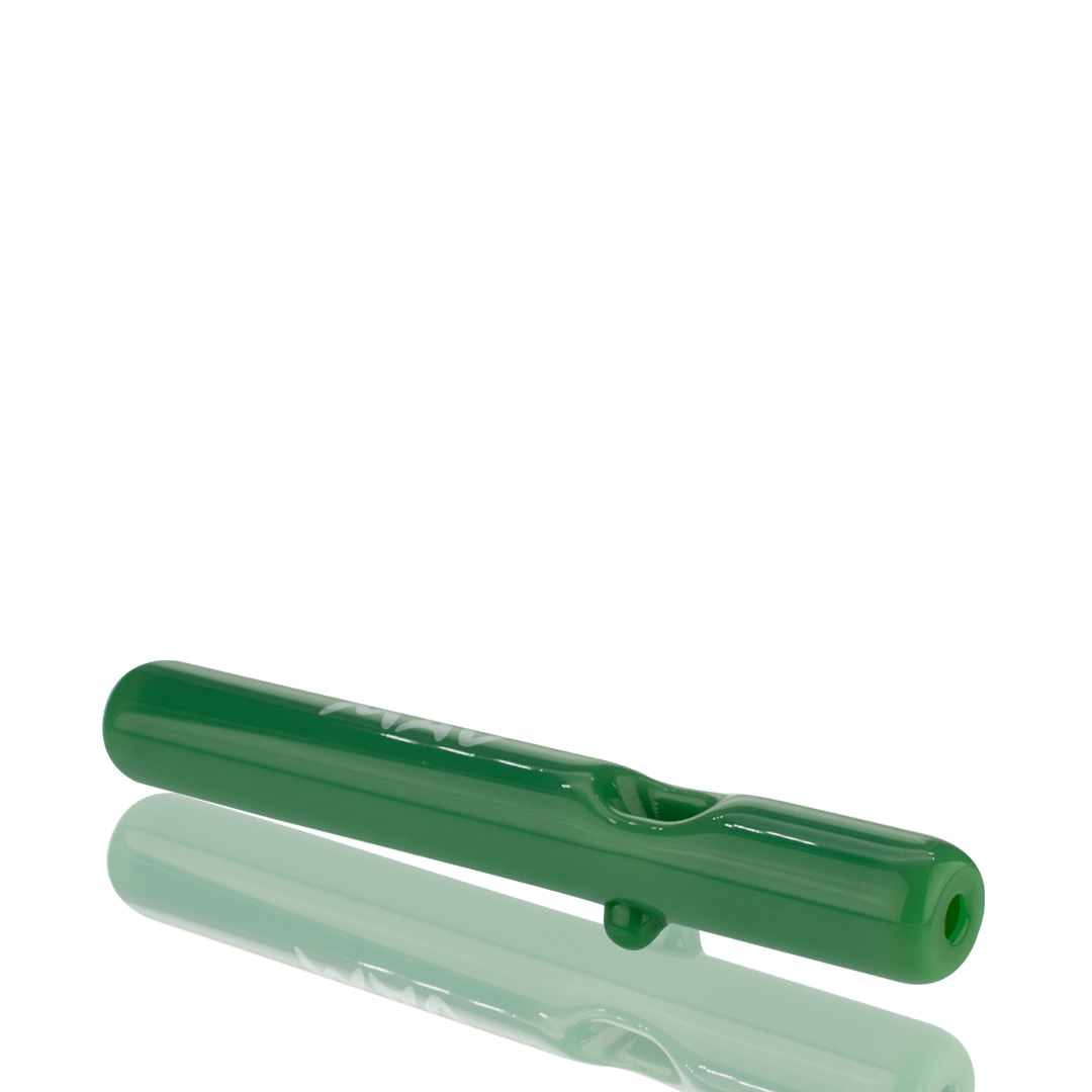 MAV Glass Hand Pipe Forest Green 7" Steamroller