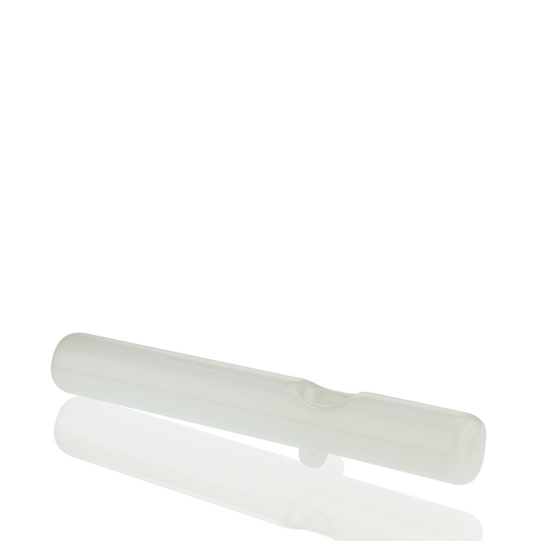 MAV Glass Hand Pipe White 7" Steamroller