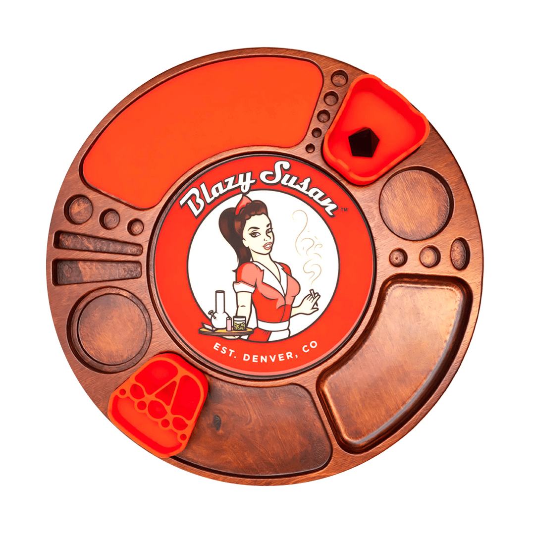 Blazy Susan Cherry - Red Blazy Susan Spinning Rolling Trays