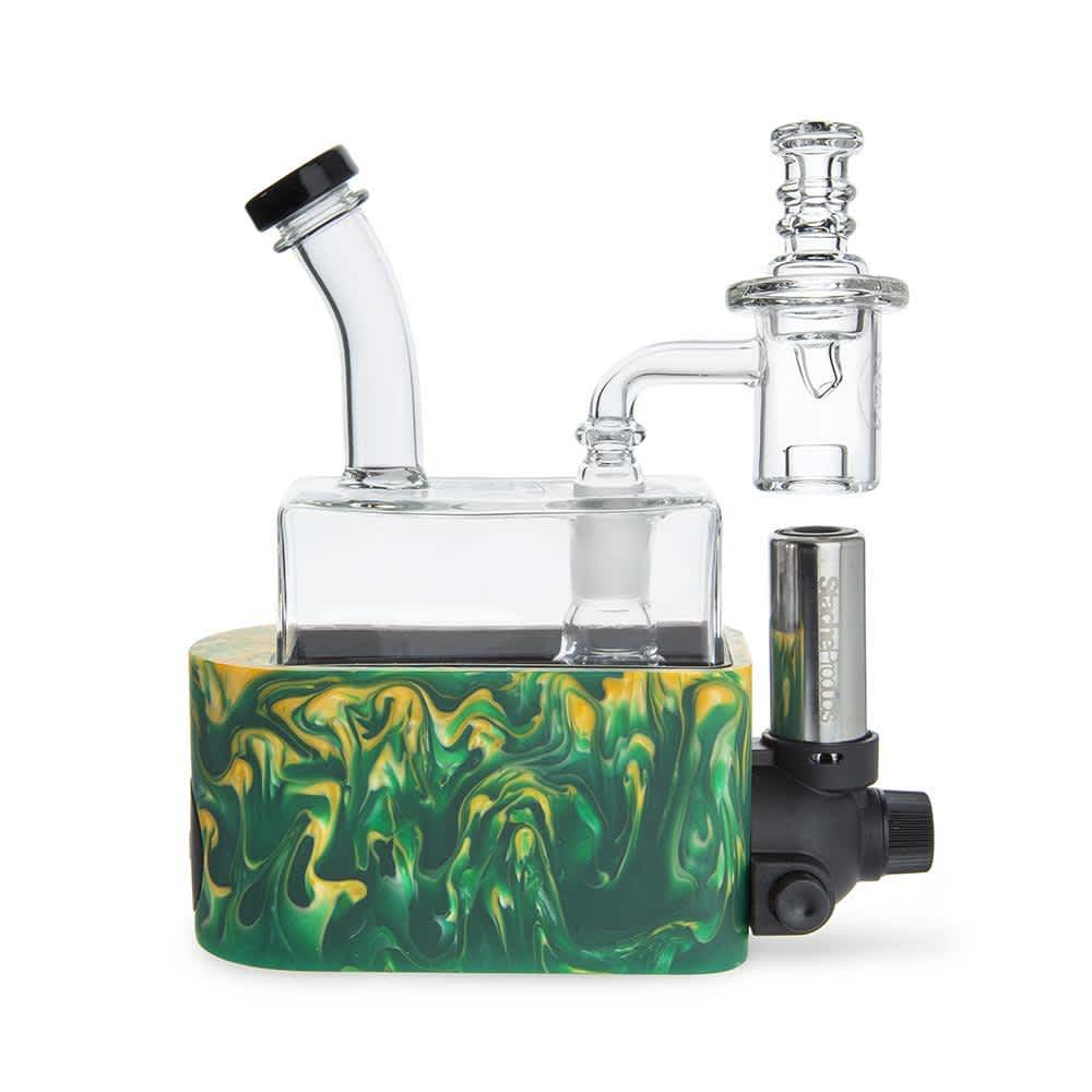 Stache Coils and Parts Green Stache Rio Rig in One Dab Rig - Swirl