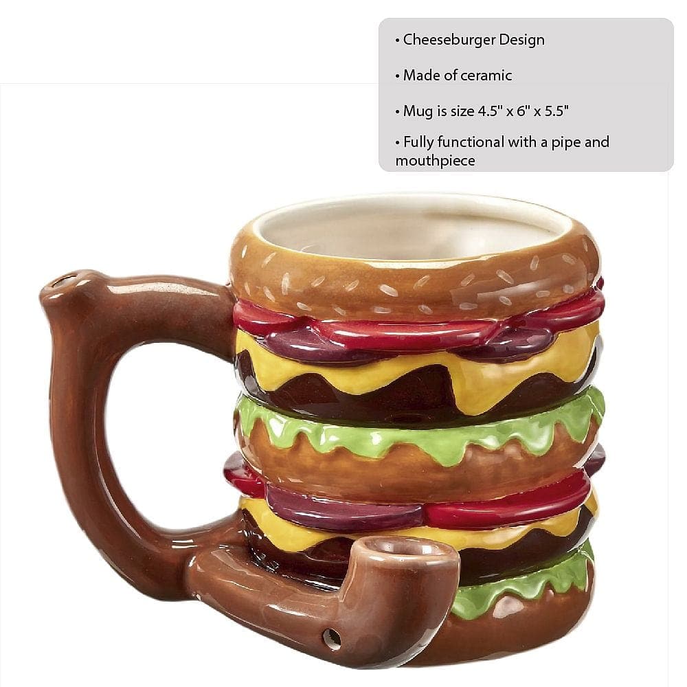 FashionCraft Cannabis Cheeseburger Pipe Mug