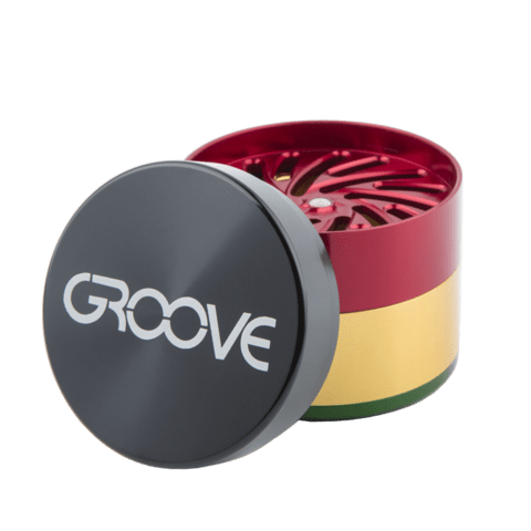 Aerospaced Grinders : Aluminum 2.0"(50mm) / Black / 4pcgroove Groove 4-Piece Grinder