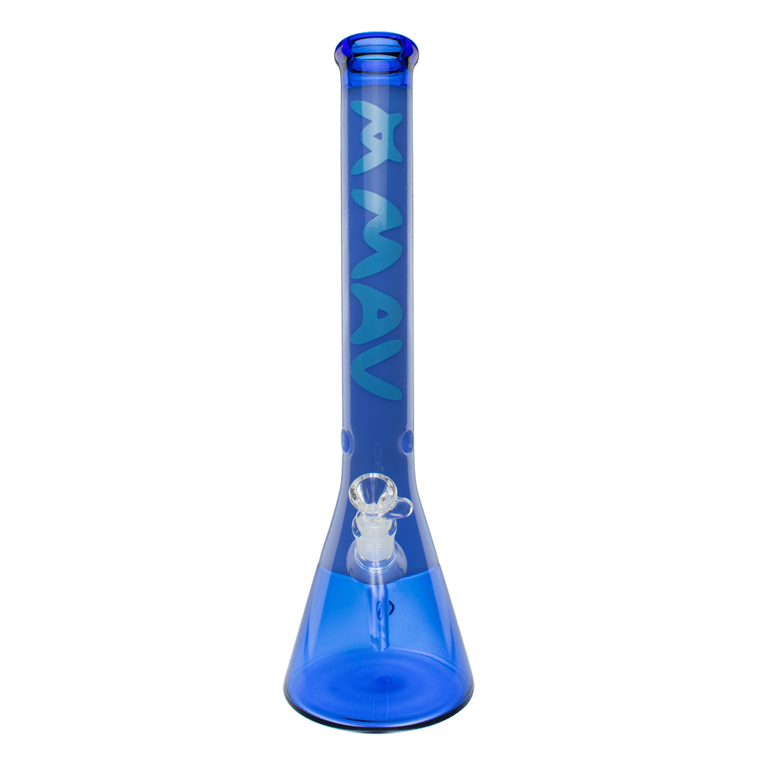 MAV Glass Bong Blue and Lavender 18" Color Float Beaker Bong