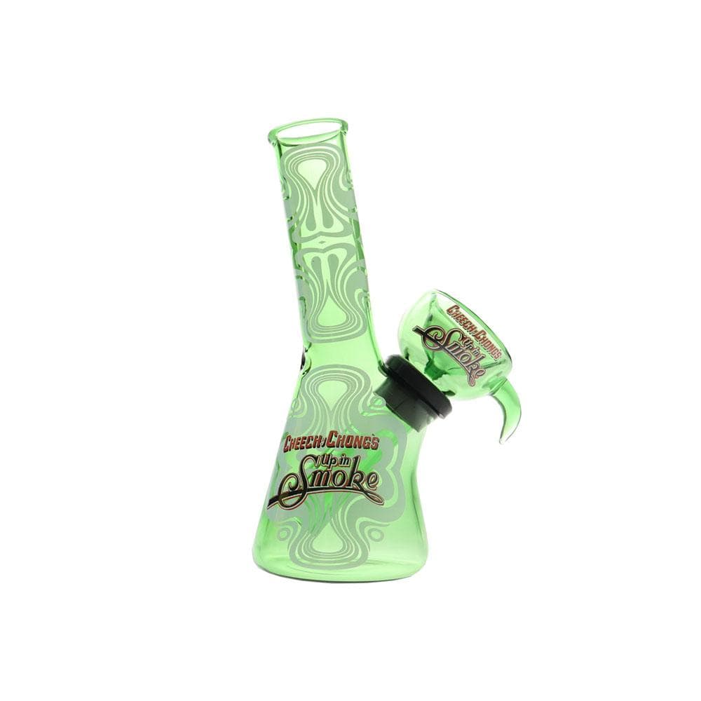 Cheech and Chong Up in Smoke Water Pipe Pattern / Green 40TH ANNIVERSARY CHEECH & CHONG 4 IN MINI WATER PIPES