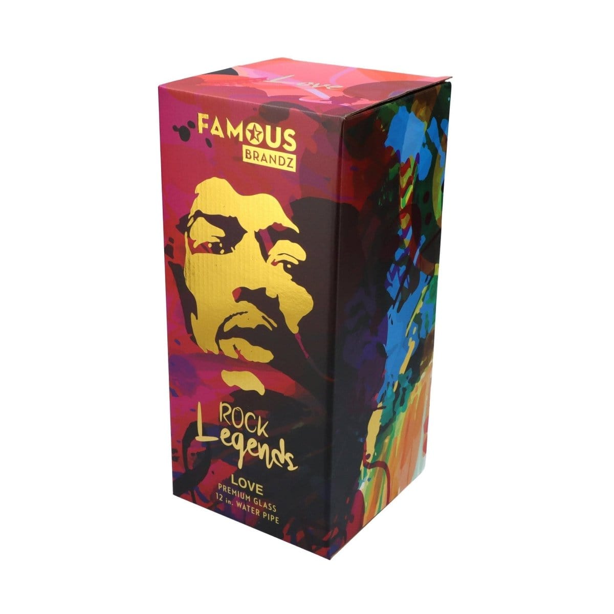 Valiant Distribution HERB - WATER PIPES Rock Legends Jimi Love Water Pipe 12 in.