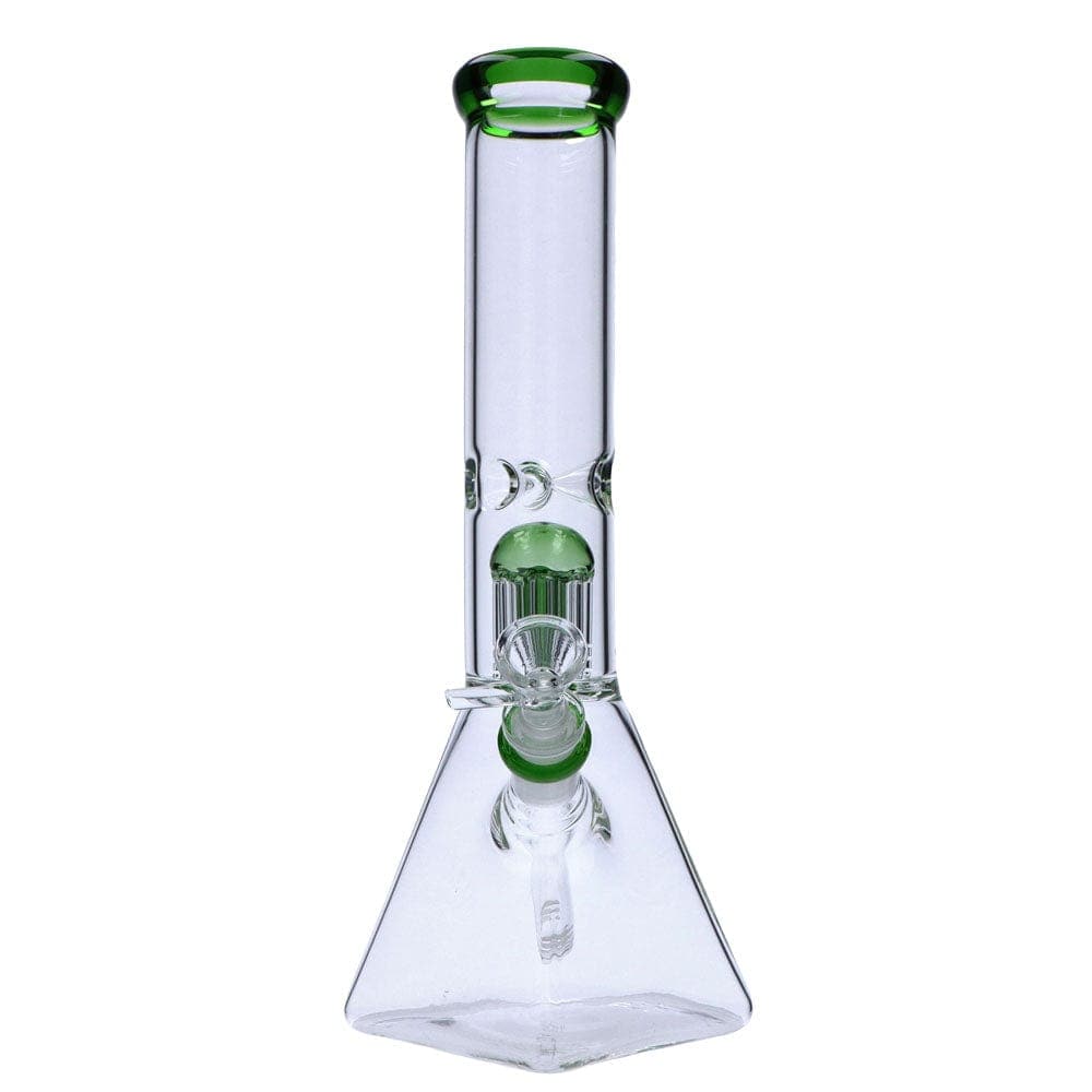 Daily High Club bong 12” Quad Base Beaker Water Pipe with Tree Percolator