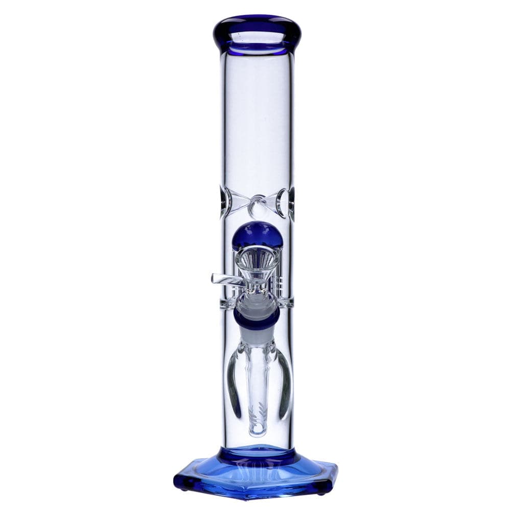 Daily High Club bong 12” Hexagon Base Beaker Water Pipe with Tree Percolator