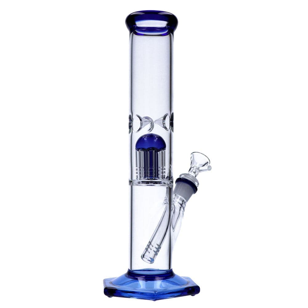 Daily High Club bong 12” Hexagon Base Beaker Water Pipe with Tree Percolator