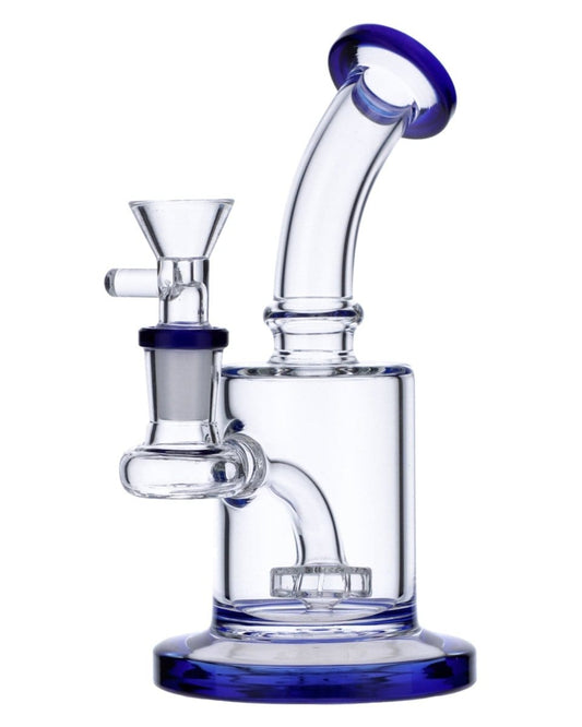 Daily High Club Bong Blue Mini Bent Neck Water Pipe