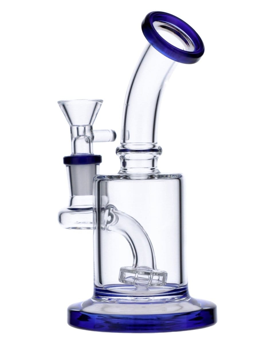 Daily High Club Bong Blue Mini Bent Neck Water Pipe