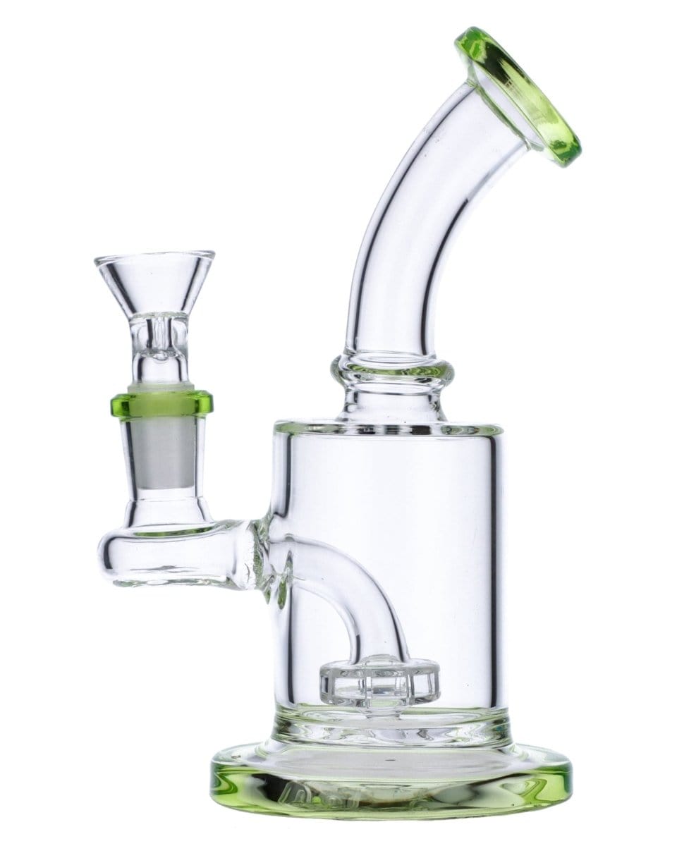Daily High Club bong Bright Green Mini Bent Neck Water Pipe