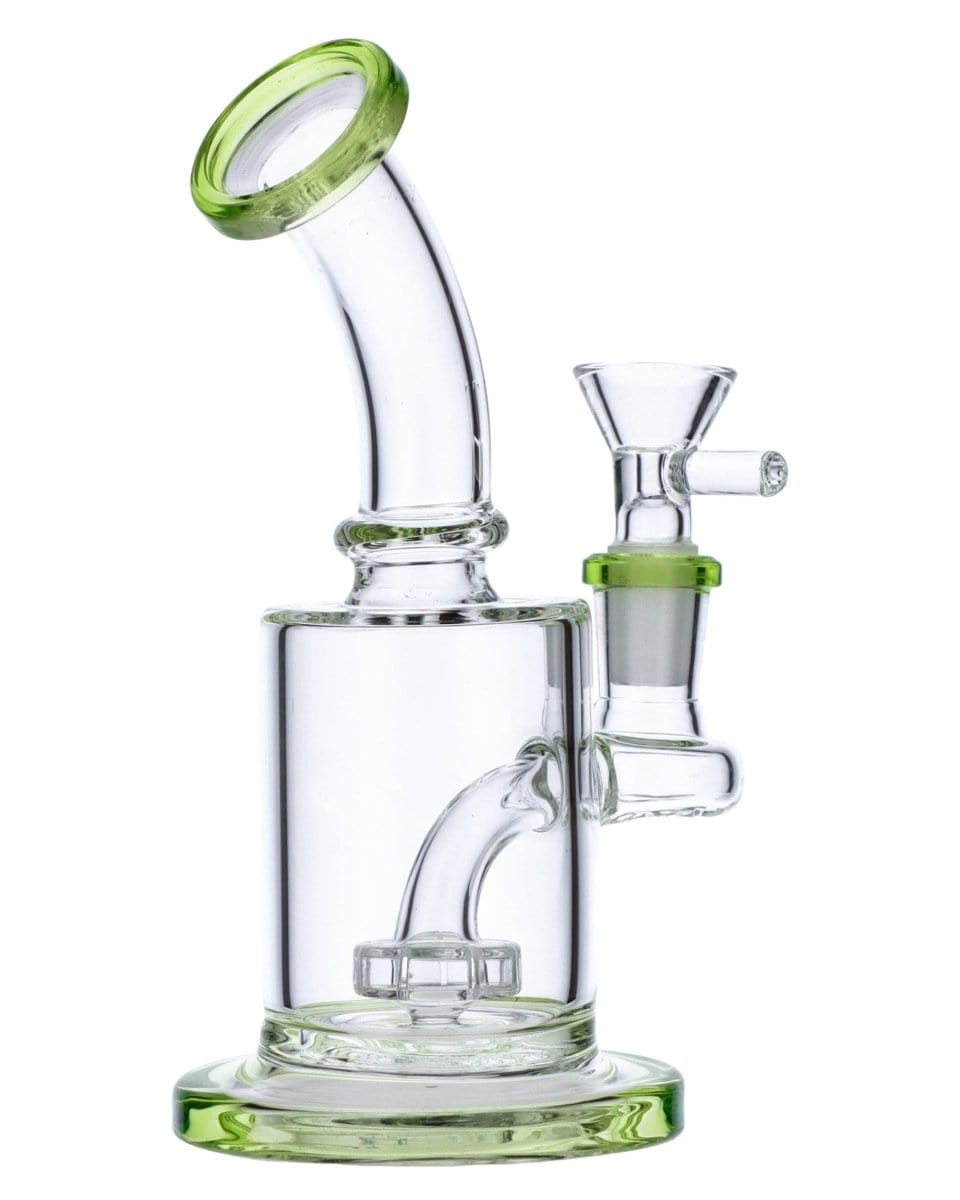 Daily High Club bong Bright Green Mini Bent Neck Water Pipe