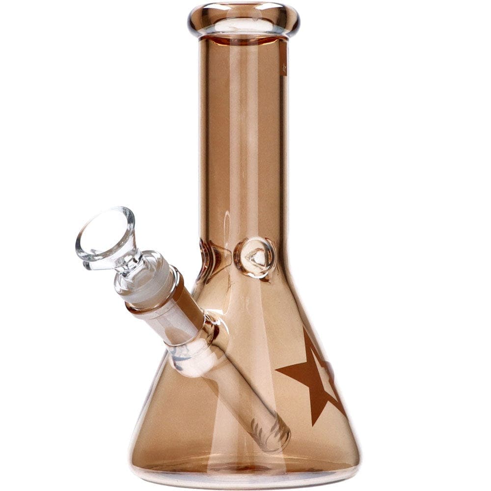 Famous Brandz bong Gold 8” Fumed Glass Beaker Water Pipe
