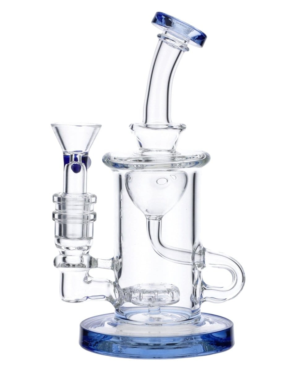Daily High Club Dab Rig Blue Bent Neck Incycler Water Pipe