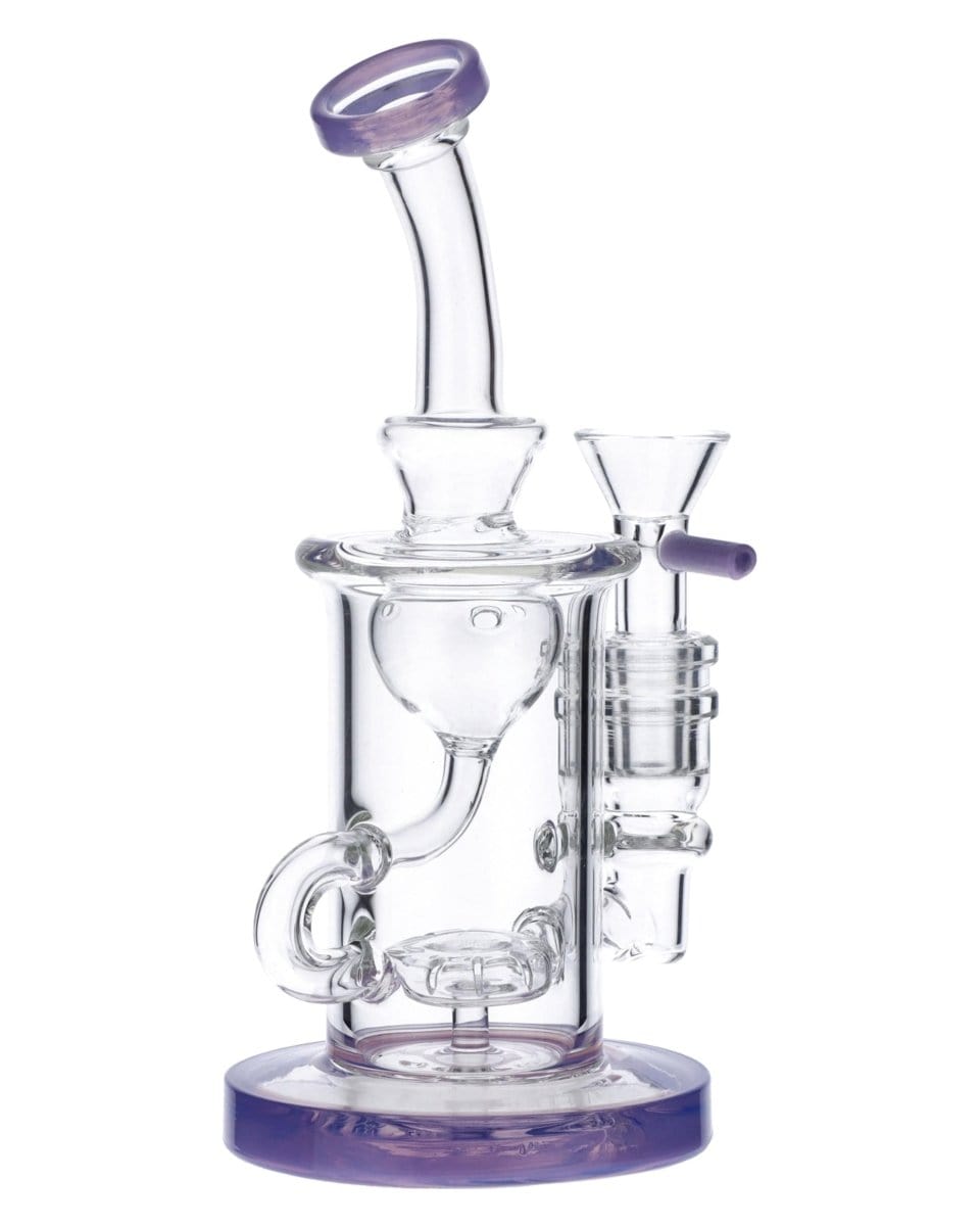 Daily High Club Dab Rig Milky Purple Bent Neck Water Pipe