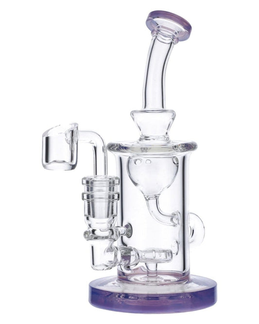 Daily High Club Dab Rig Milky Purple Bent Neck Water Pipe