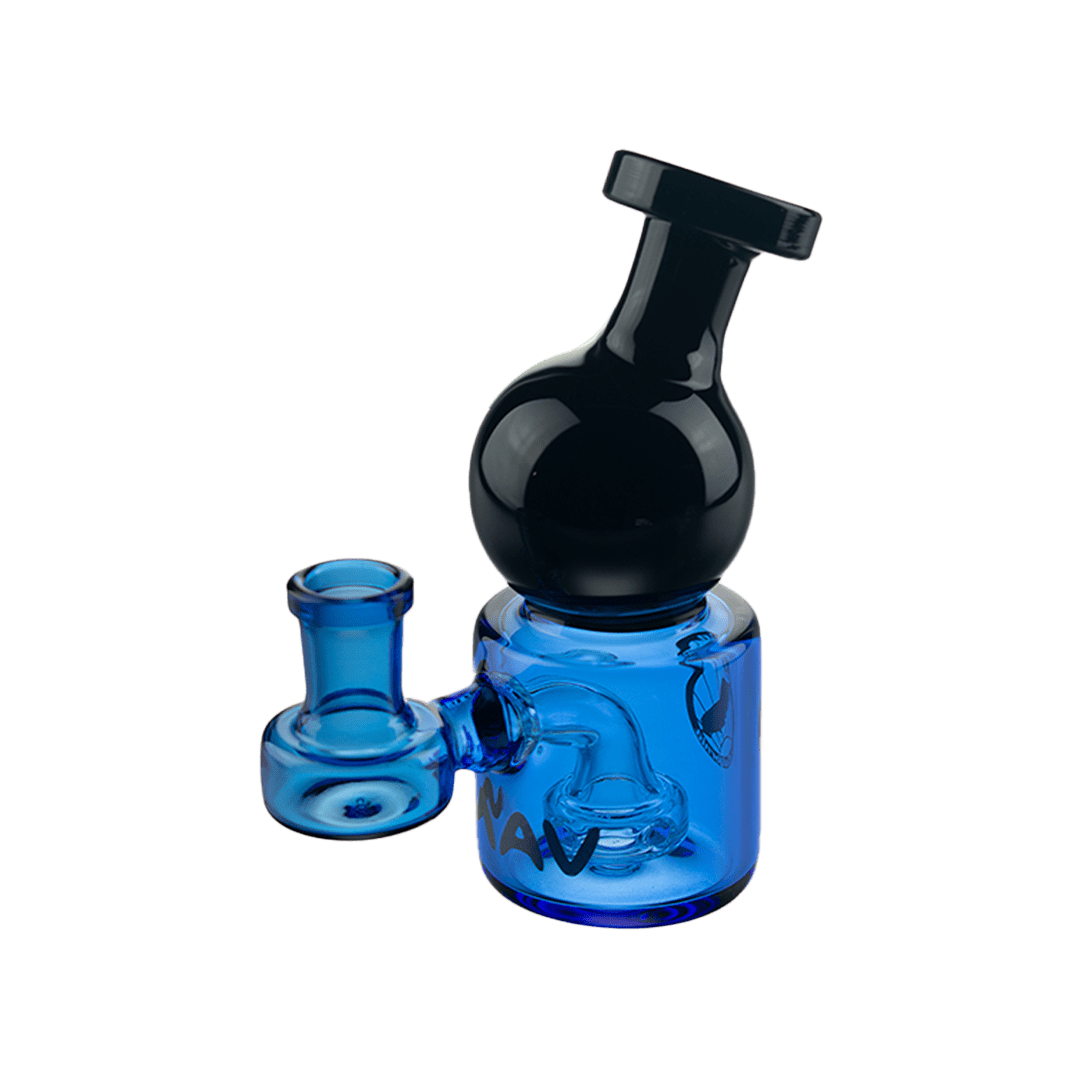 MAV Glass Dab Rig Black and Ink Blue Mini Squig Rig