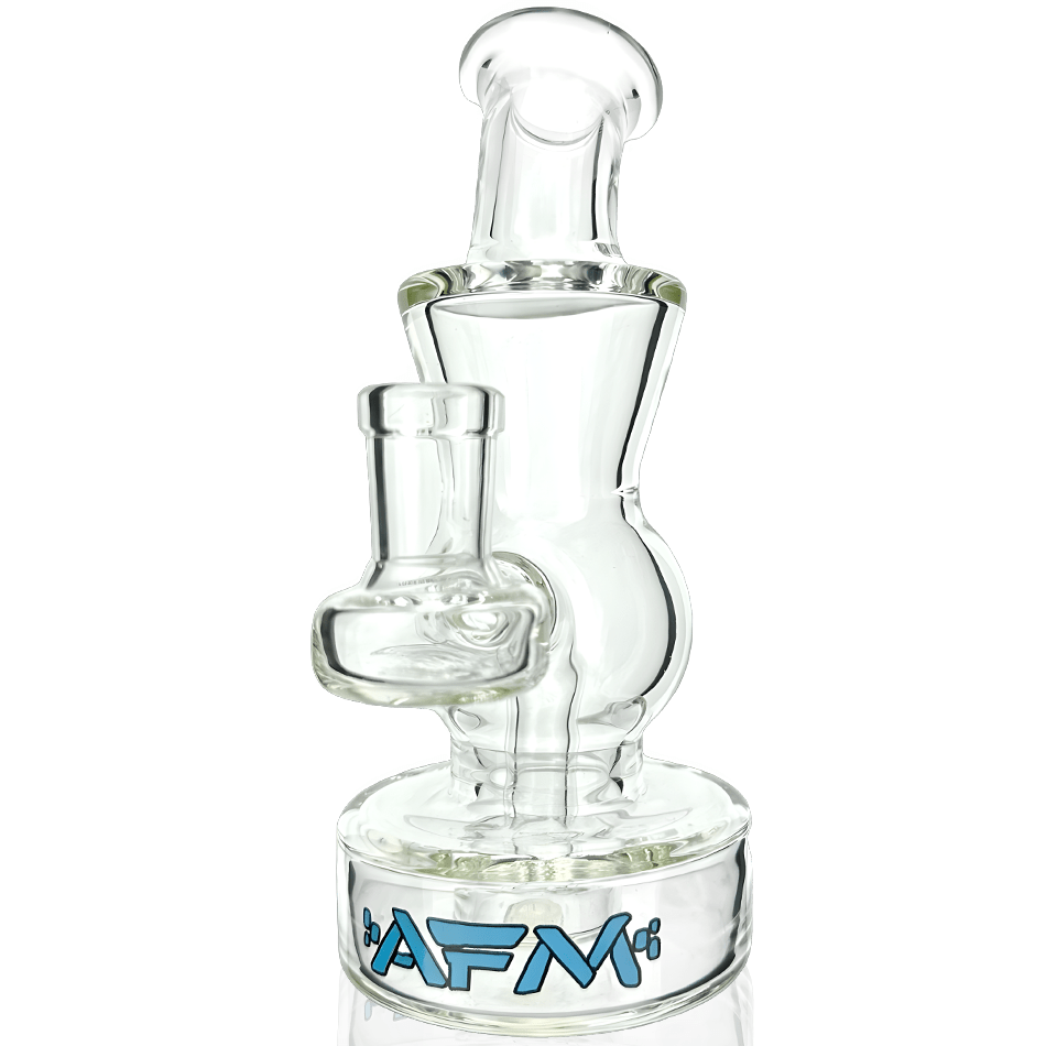 AFM Smoke Dab Rig Clear 6" Full Color Glass Mini Dab Rig