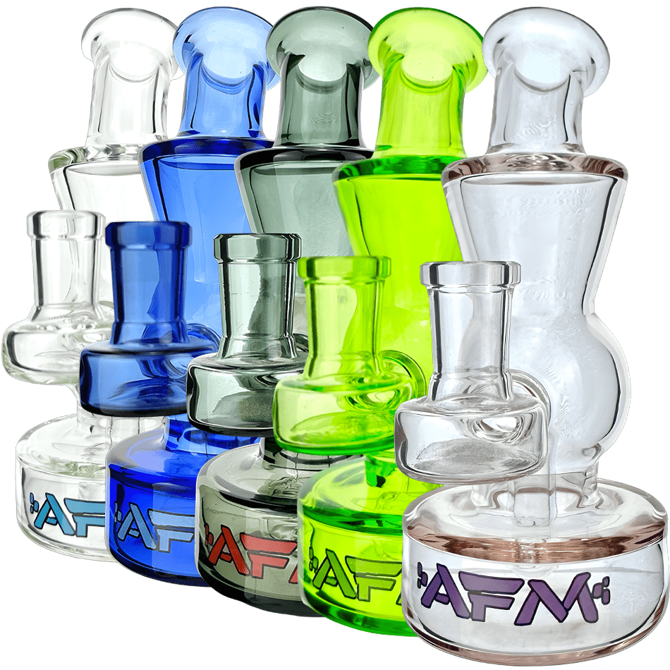 AFM Smoke Dab Rig 6" Full Color Glass Mini Dab Rig