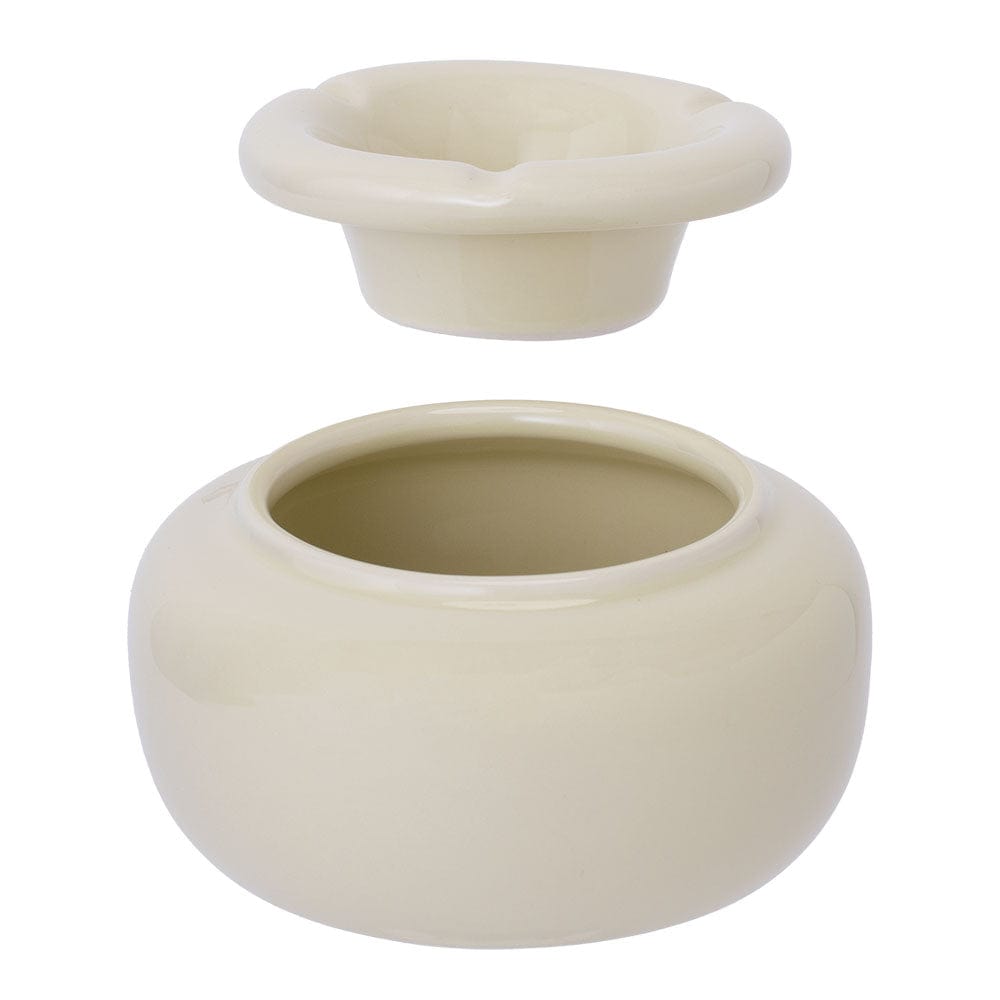 Fujima Ashtray Moroccan Ceramic Ashtray - White Pearl / 5"