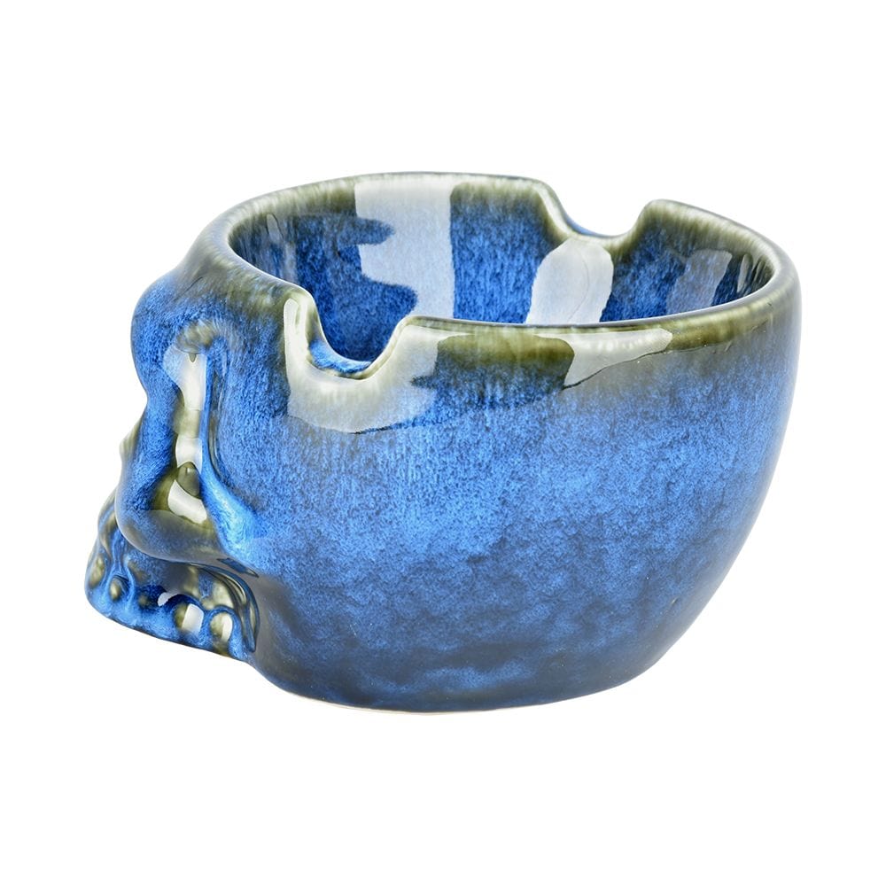 Fujima Ashtray Glazed 5" Skull Ashtray