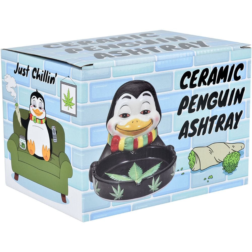 Fujima Ashtray Stoned Penguin Ceramic Ashtray