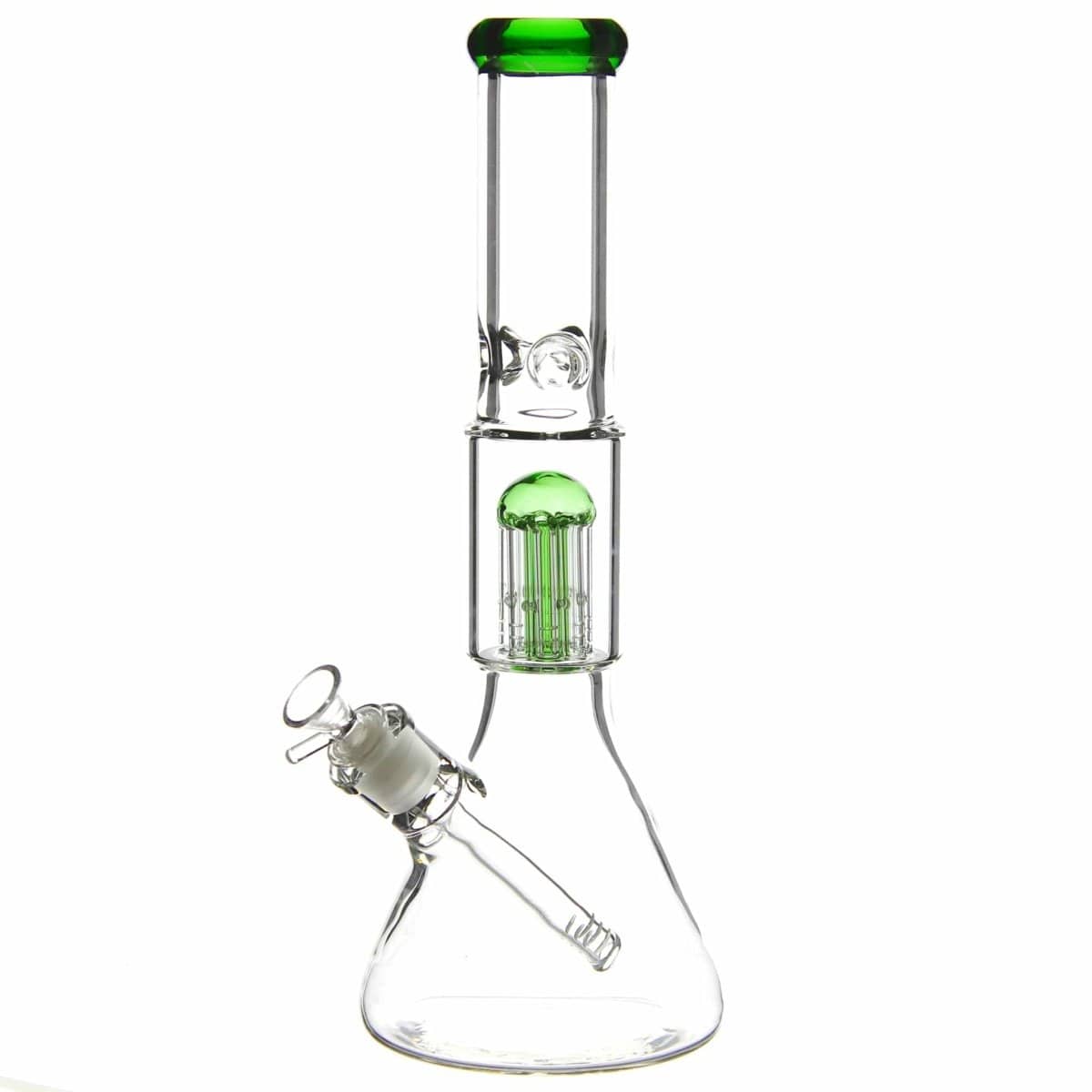 Lotus Glass Green Accented Single Color Jellyfish Beaker