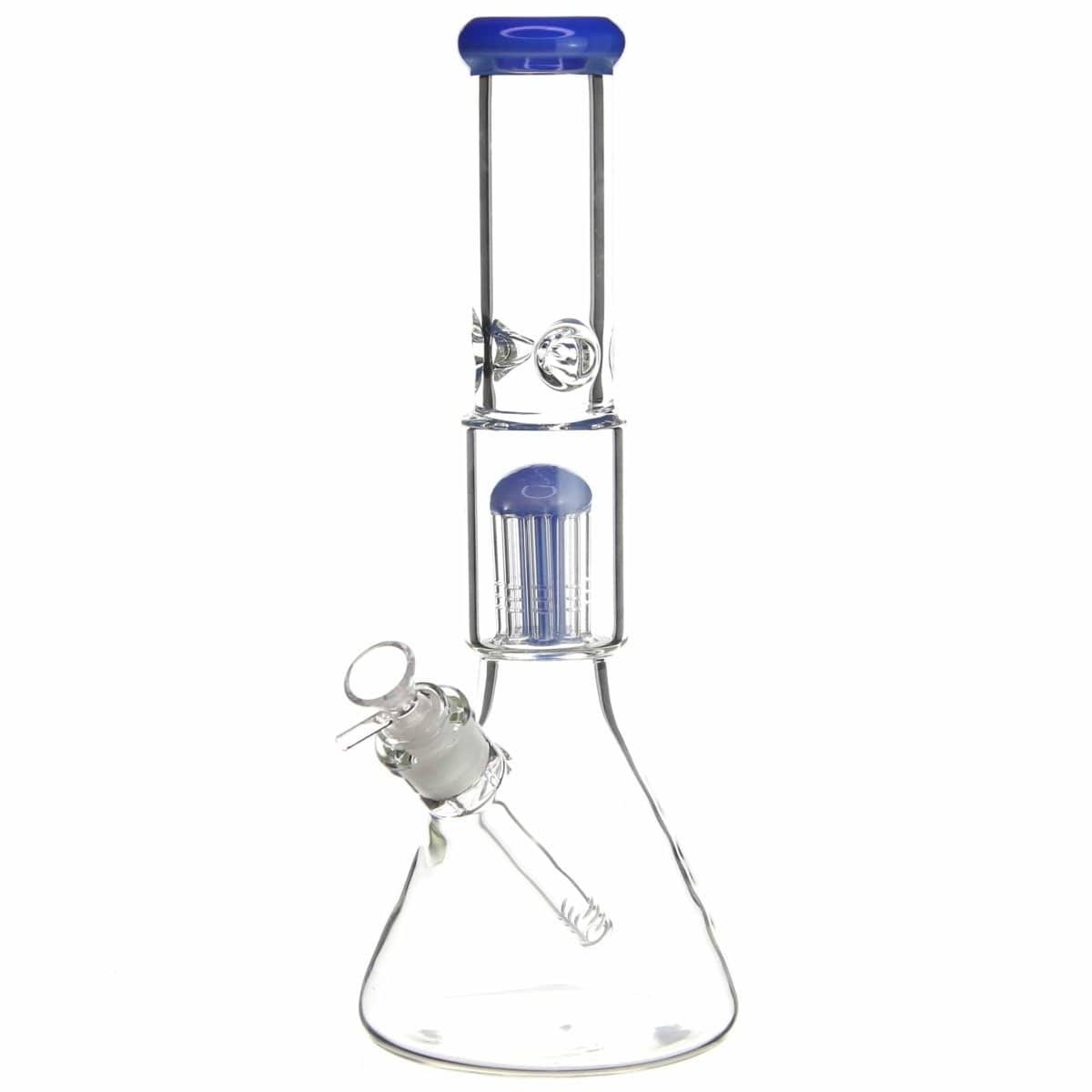 Lotus Glass Milk Blue Accented Single Color Jellyfish Beaker