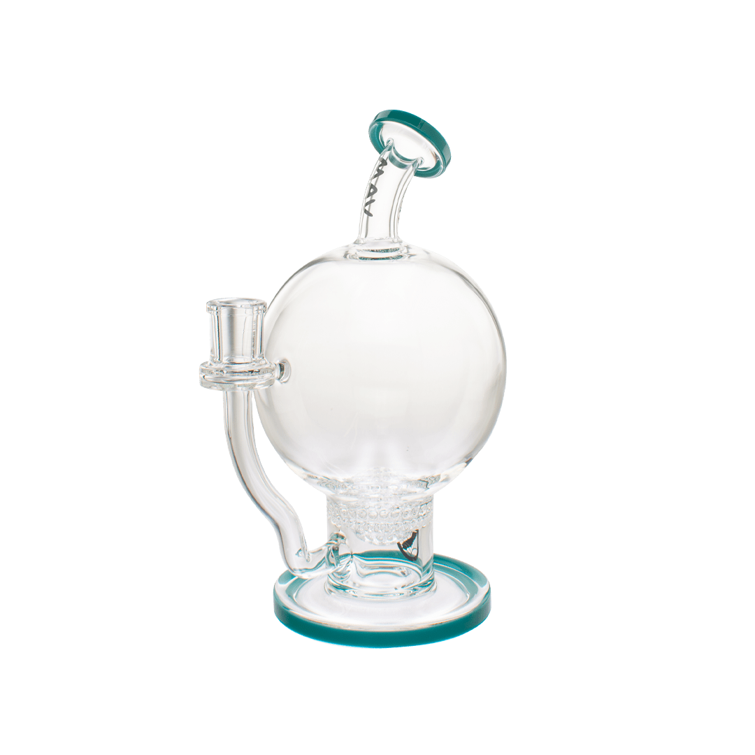 MAV Glass Bong Aqua Blue 7" Honey Globe