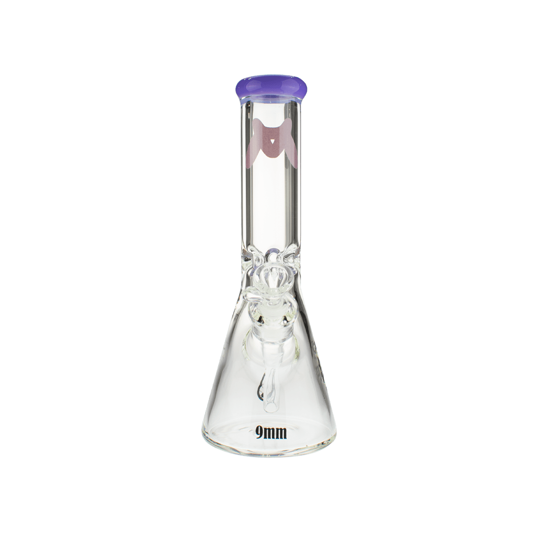 MAV Glass Bong Purple 12" 9mm Thick Classic Beaker Bong
