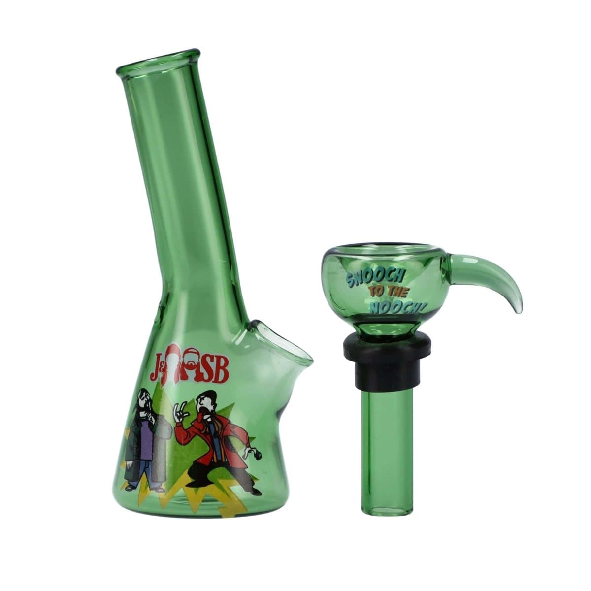 Jay and Silent Bob Bong 4" Mini Water Pipe - Snoochies Green