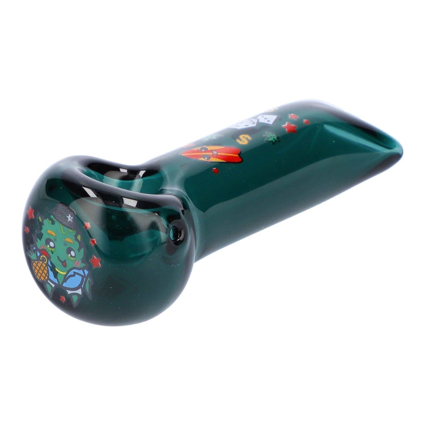 Wido Hand Pipe 4" Pineapple Express Hand Pipe - Transparent Teal