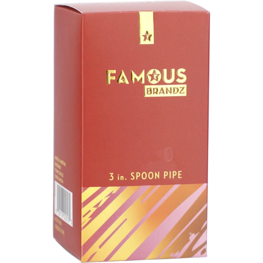 Famous Brandz Hand Pipe Famous X 3" Gold Fumed Spoon Hand Pipe