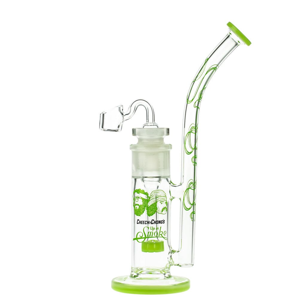 Cheech and Chong Up in Smoke Dab Rig Milky Green Tied Stick 10