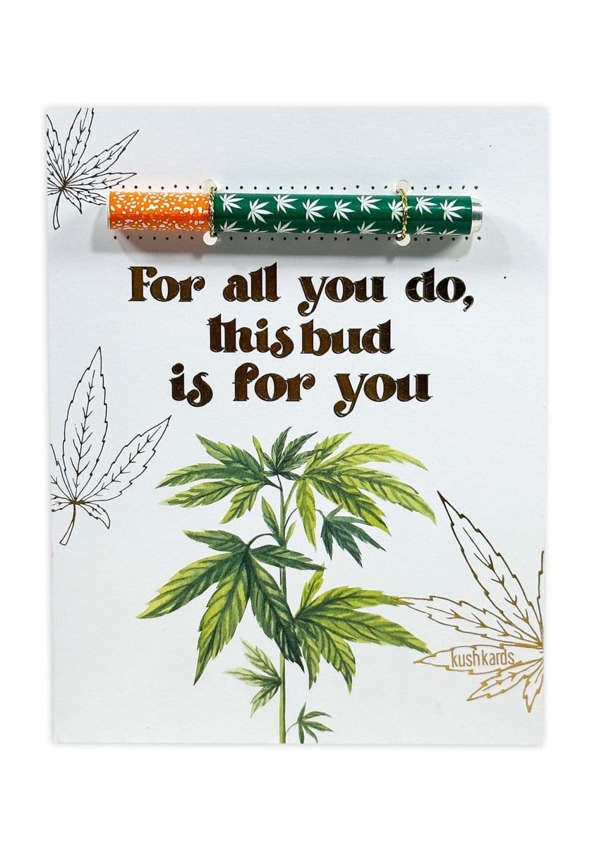 KushKards Greeting Cards One Hitter Kard 🌱 Bud For You Thank You Cannabis Greeting Card