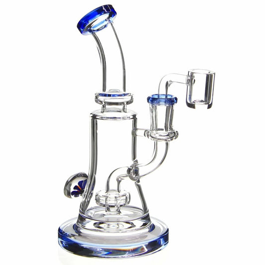 Benext Generation Glass Blue Bell Flower Implosion Dab Rig