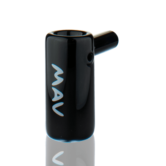MAV Glass Hand Pipe Black 2.5" Mini Standing Hammer Bubbler CX45BLK