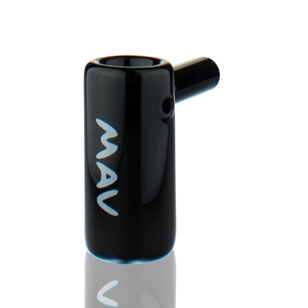 MAV Glass Hand Pipe Black 2.5" Mini Standing Hammer Bubbler