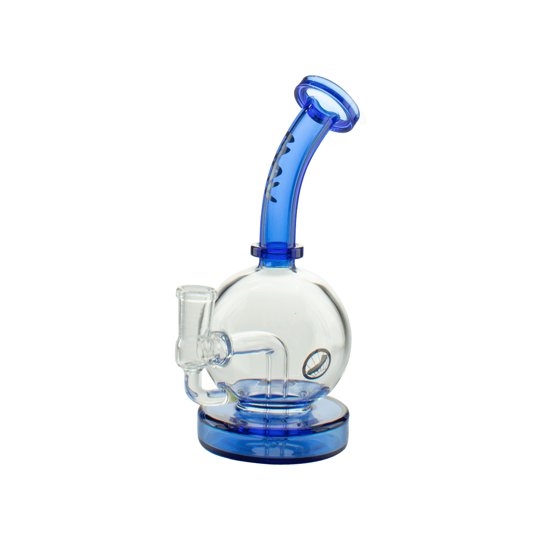 MAV Glass Dab Rig Ink Blue Bulb Rig