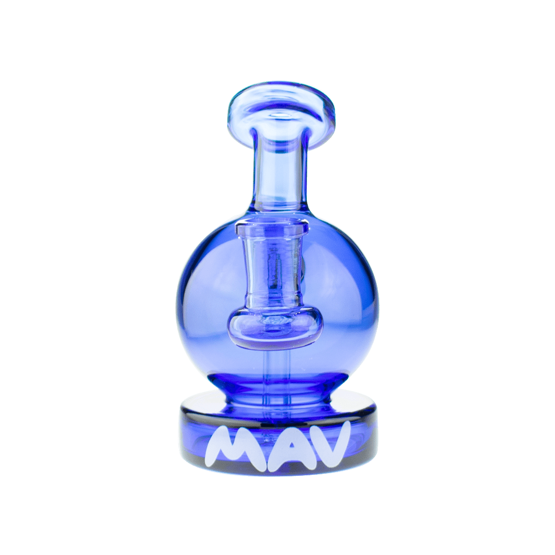 MAV Glass Bong Ink Blue Vintage Bulb Bong