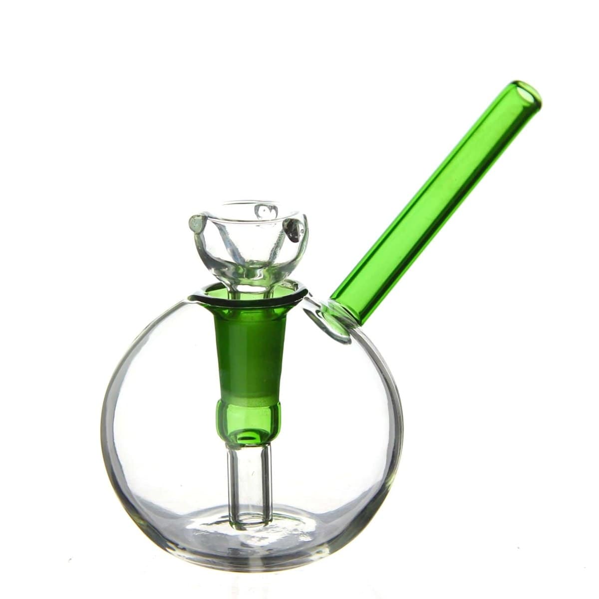SBC Glass Green Bubble Straw Bong