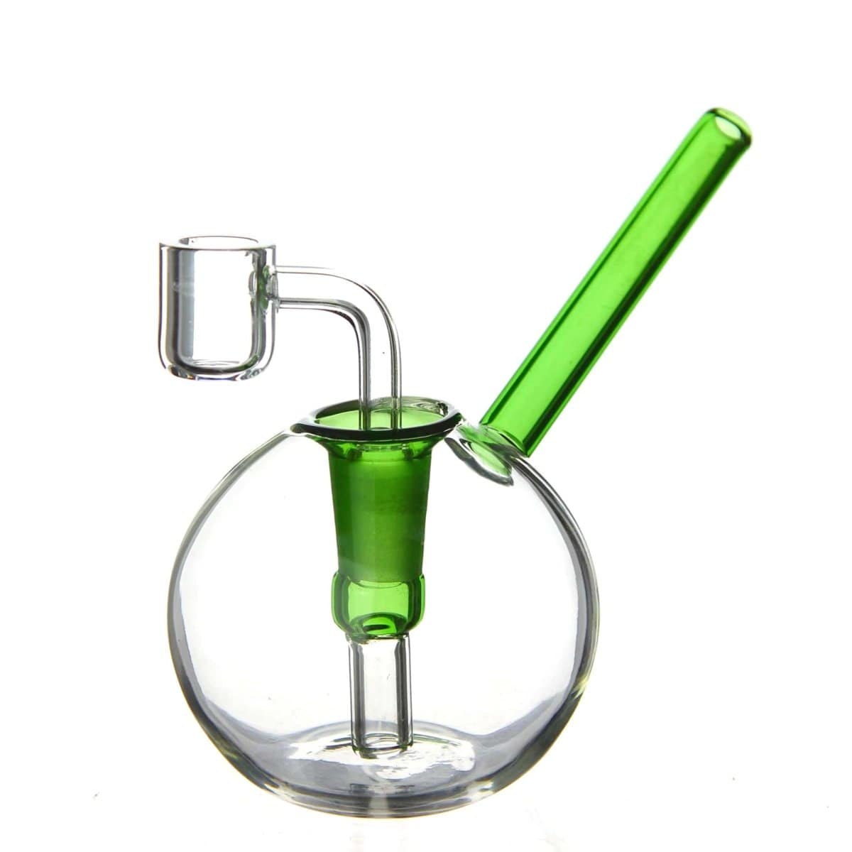 SBC Glass Green Bubble Straw Dab Rig